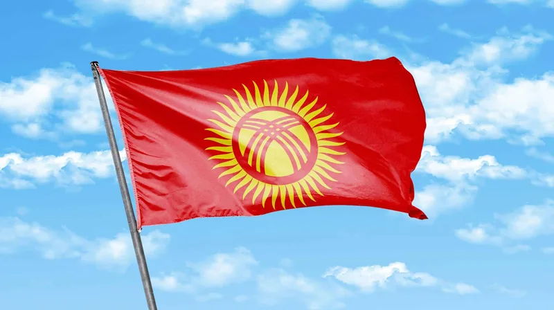 پرچم زیبای قرقیزستان